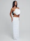 Outcast Niva Maxi Skirt White