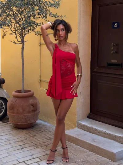 Outcast Nuvola Mini Dress Red