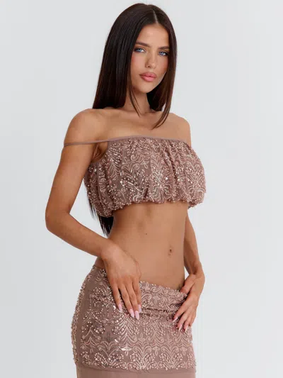 Outcast Patience Crop Top Taupe