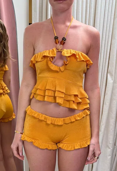 Outcast Peonia Mini Shorts Mustard