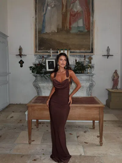 Outcast Pria Maxi Dress Chocolate