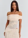Outcast Rilee Top Ivory In Pattern