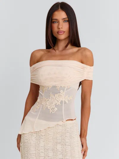 Outcast Rilee Top Ivory In Pattern