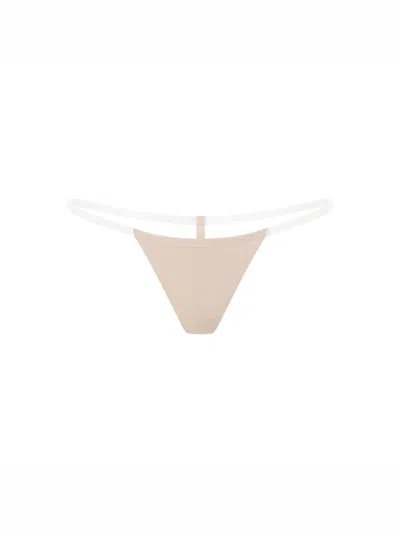 Outcast Seamless Clear Strap G-string Nude