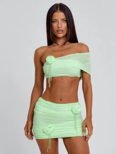 Outcast Seline Mini Skirt Green