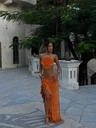 Outcast Setia Maxi Skirt Orange