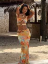 Outcast Sionan Maxi Skirt Teal Malta