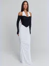 Outcast Tahiti Maxi Dress White/black In White