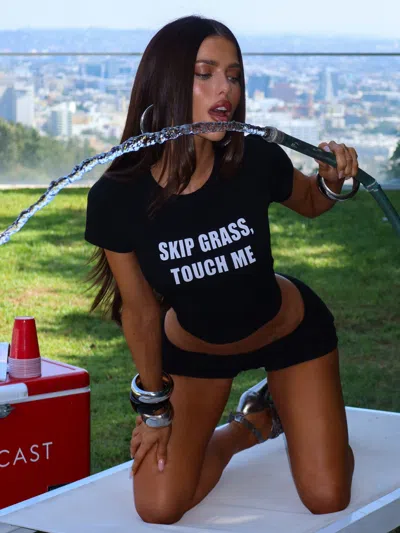 Outcast Touch Me Baby Tee Black