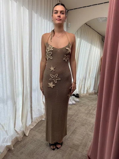 Outcast Umbra Maxi Dress Tan White