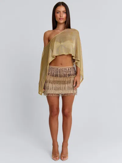 Outcast Valina Mini Skirt Gold