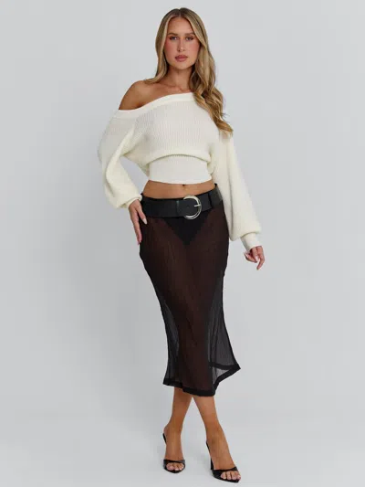 Outcast Velana Midi Skirt Black