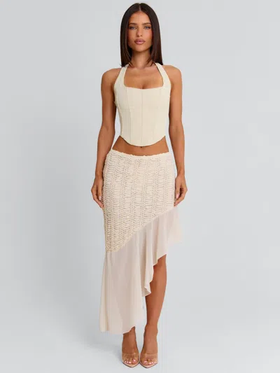 Outcast Victorea Midi Skirt Cream