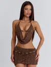 Outcast Vier Mini Skirt Chocolate