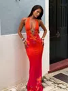 Outcast Wolfe Maxi Dress Sunset In Orange