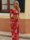 Outcast Ziana Maxi Skirt Crimson Lily