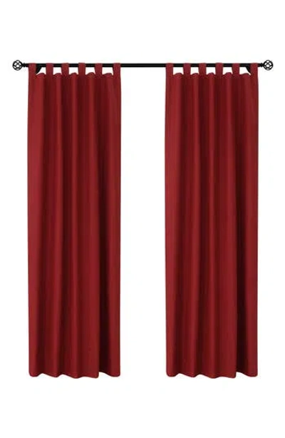 Outdoor Decor By Commonwealth Indoor Cotton Panel Curtain In Red