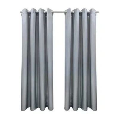 Outdoor Decor By Commonwealth Outdoor Decor Seascapes Grommet Top Light-filtering Set Of 2 Outdoor Curtain Panel In Gray
