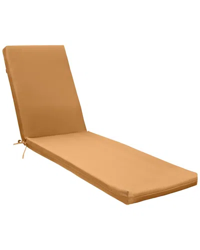 Outdoor Decor By Commonwealth Outdoor Solid Olefin Textured Lounger Cushion In Brown