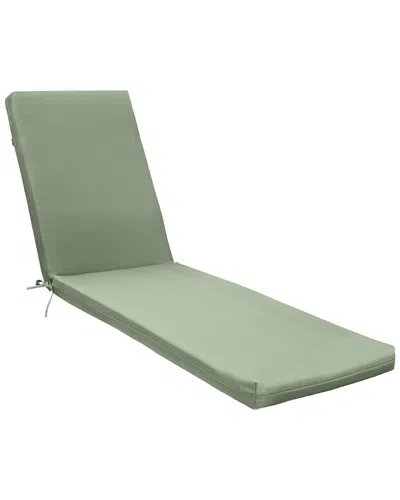 Outdoor Decor By Commonwealth Outdoor Solid Olefin Textured Lounger Cushion In Green