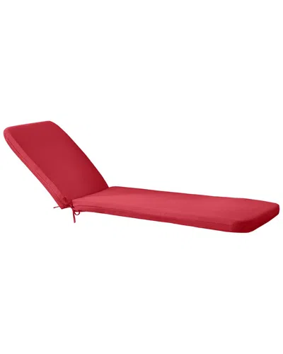 Outdoor Decor By Commonwealth Ruby Red Outdoor Solid Lounger Cushion