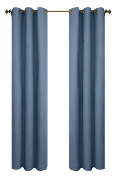 Outdoor Decor By Commonwealth Set Of 2 Cotton Curtain Panels In Blue