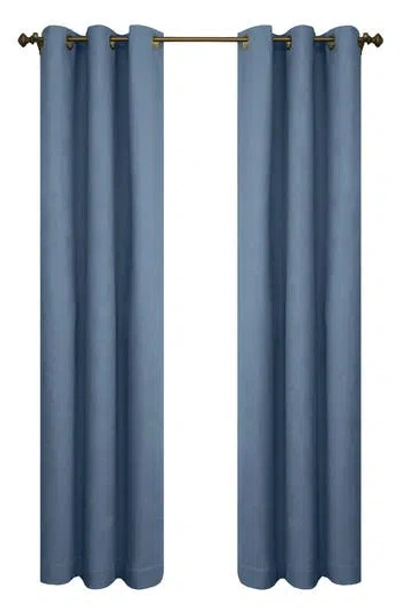Outdoor Decor By Commonwealth Set Of 2 Cotton Curtain Panels In Blue