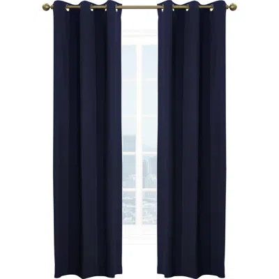 Outdoor Decor By Commonwealth Set Of 2 Cotton Curtain Panels In Blue