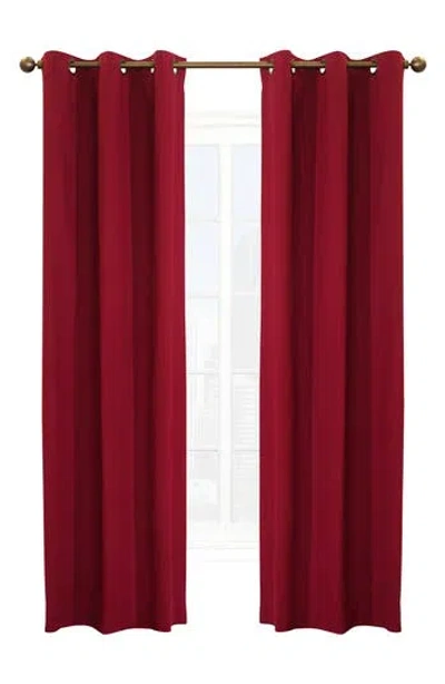 Outdoor Decor By Commonwealth Set Of 2 Cotton Curtain Panels In Burgundy