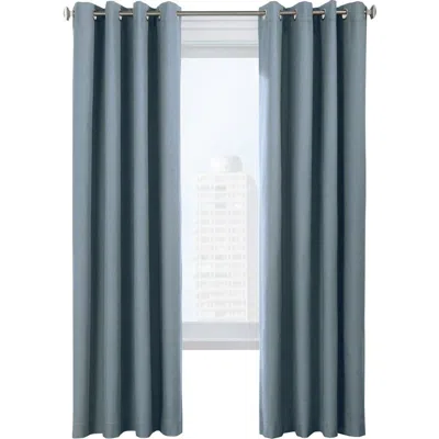 Outdoor Decor By Commonwealth Set Of 2 Noise Reducing Indoor Curtain Panels In Blue