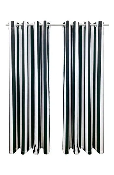 Outdoor Decor By Commonwealth Set Of 2 Outdoor Grommet Window Panels In Black