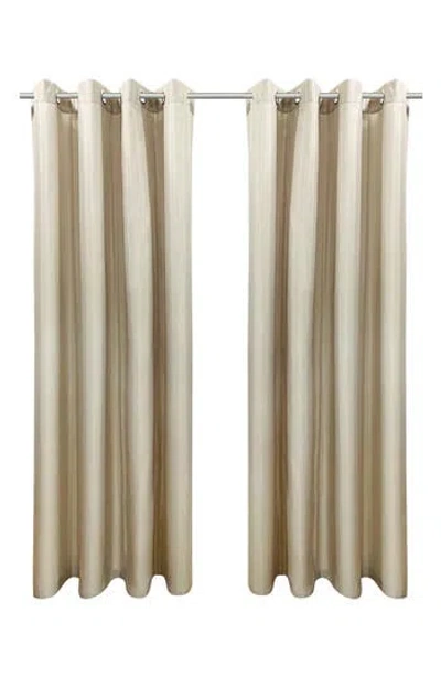 Outdoor Decor By Commonwealth Set Of 2 Outdoor Grommet Window Panels In Linen