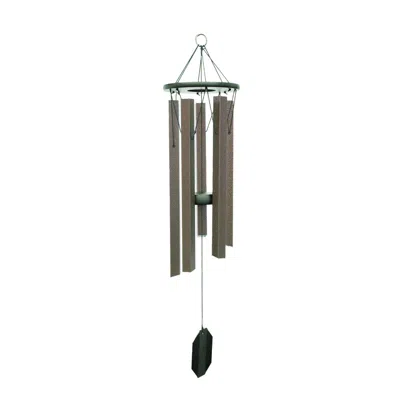 Outdoor Leisure Products Wind Chime Made With Powder Coated Aluminum Tubes In Bronze In Gray