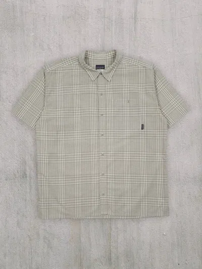 Pre-owned Outdoor Life X Patagonia Short Sleeve Vintage Checked Cotton Shirt In Beige