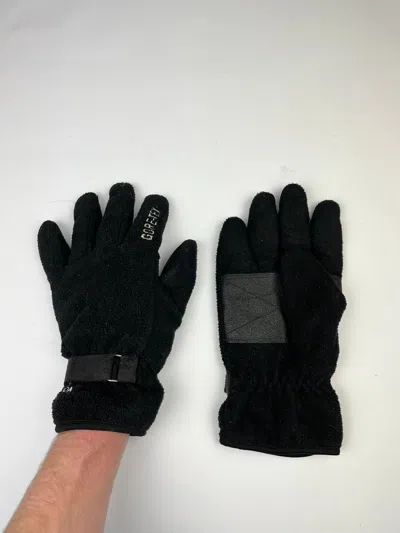 Pre-owned Outdoor Life X The North Face Tnf Fleece Outdoor Gloves Gore-tex Thinsulate In Black