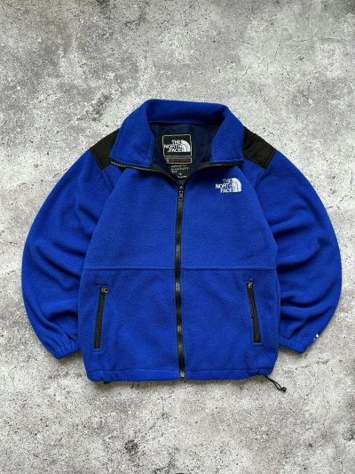 Pre-owned Outdoor Life X The North Face Vintage The North Face 90's Nylon Fleece Sherpa Jacket In Blue