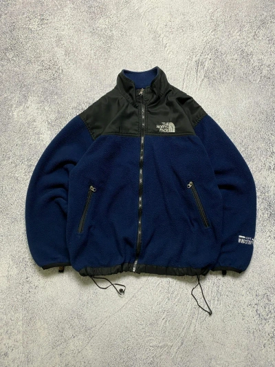 Pre-owned Outdoor Life X The North Face Vintage The North Face Fleece Nylon Retro Sherpa Jacket Y2k In Blue