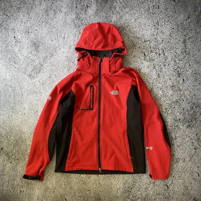Pre-owned Outdoor Life X The North Face Vintage The North Face Soft Shell Fleece Jacket Red (size Small)