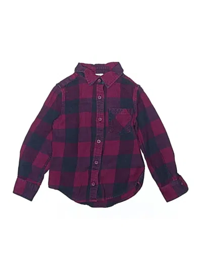 Pre-owned Outdoor Kids' Long Sleeve Button Down Shirt In Burgundy