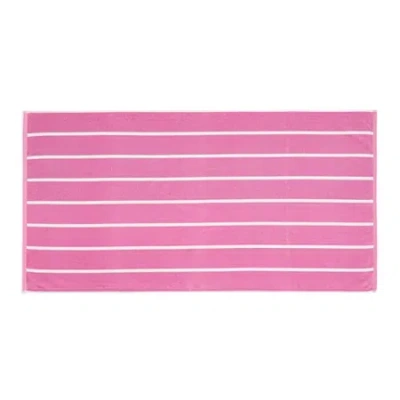 Outdoor Oasis Cabana Stripe Beach Towel In Pink