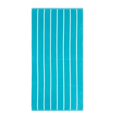 Outdoor Oasis Cabana Stripe Double-sided Beach Towel In Blue