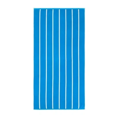 Outdoor Oasis Cabana Stripe Double-sided Beach Towel In Blue