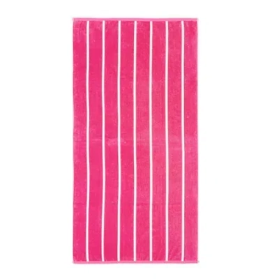 Outdoor Oasis Cabana Stripe Double-sided Beach Towel In Pink
