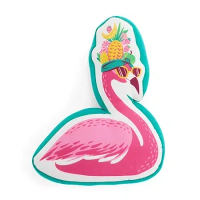 Outdoor Oasis Flamingo Figural Throw Pillow In Pink