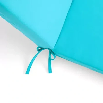 Outdoor Oasis Horizon Turquoise Fade Resistant Patio Chair Cushion In Pink