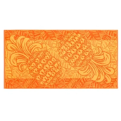 Outdoor Oasis Jacquard Beach Towel In Orange