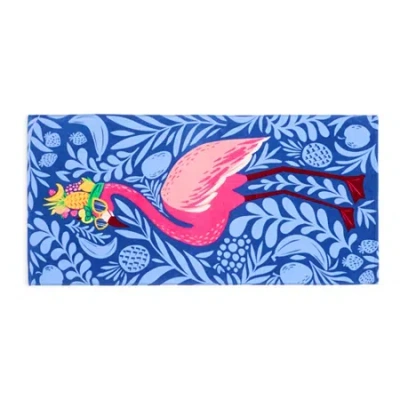 Outdoor Oasis Print Beach Towel In Blue