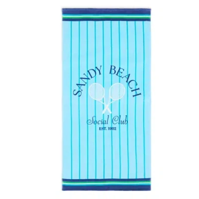 Outdoor Oasis Print Beach Towel In Blue