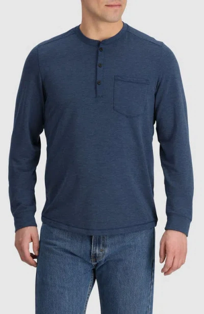 Outdoor Research Aberdeen Long Sleeve Pocket Henley In Cenote Heather