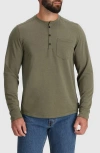 Outdoor Research Aberdeen Long Sleeve Pocket Henley In Ranger Green Heather